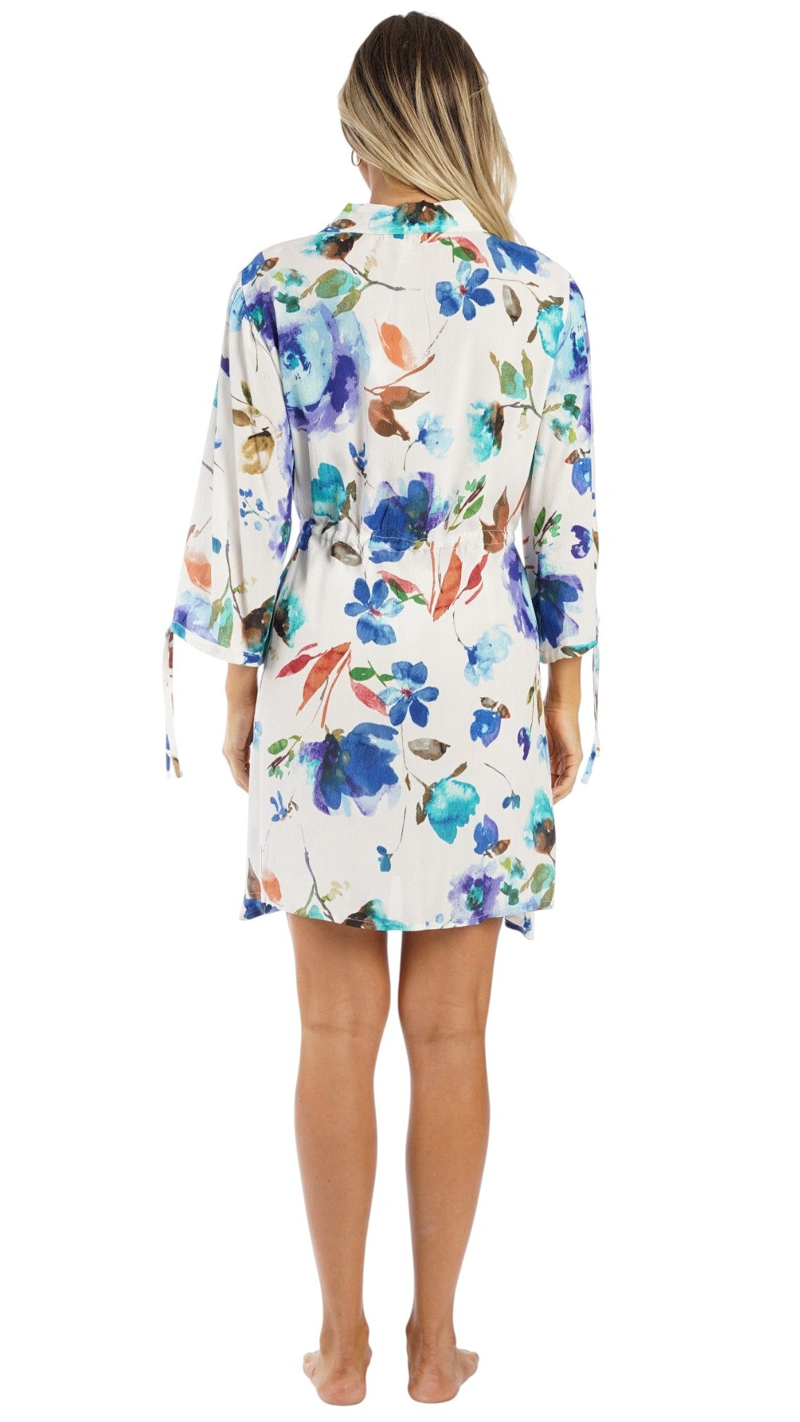 lue Floral Mini Shirt Dress – Luxury Resort Wear Vacation Dress | Club Moda  La Moda Clothing