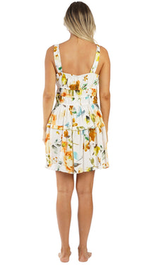 White Floral Mini Dress – Lightweight Resort Wear Vacation Dress | Club Moda  La Moda Clothing
