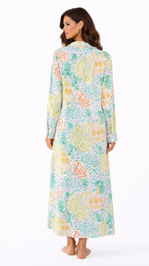Luxury Maxi Caftan Resort Wear Dress – Tropical Print Vacation Style  La Moda Clothing