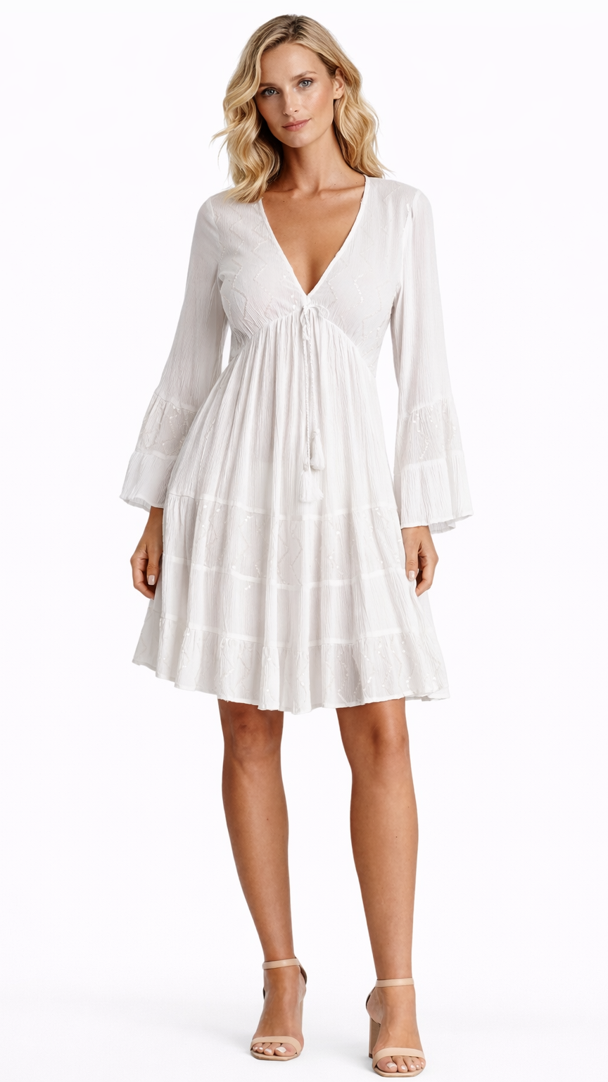 White Cruise Dress - Sail in Chic Style
