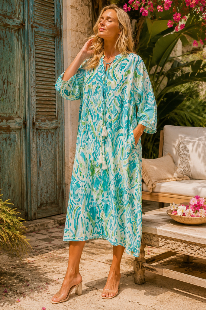 Cotton Caftan Dress
