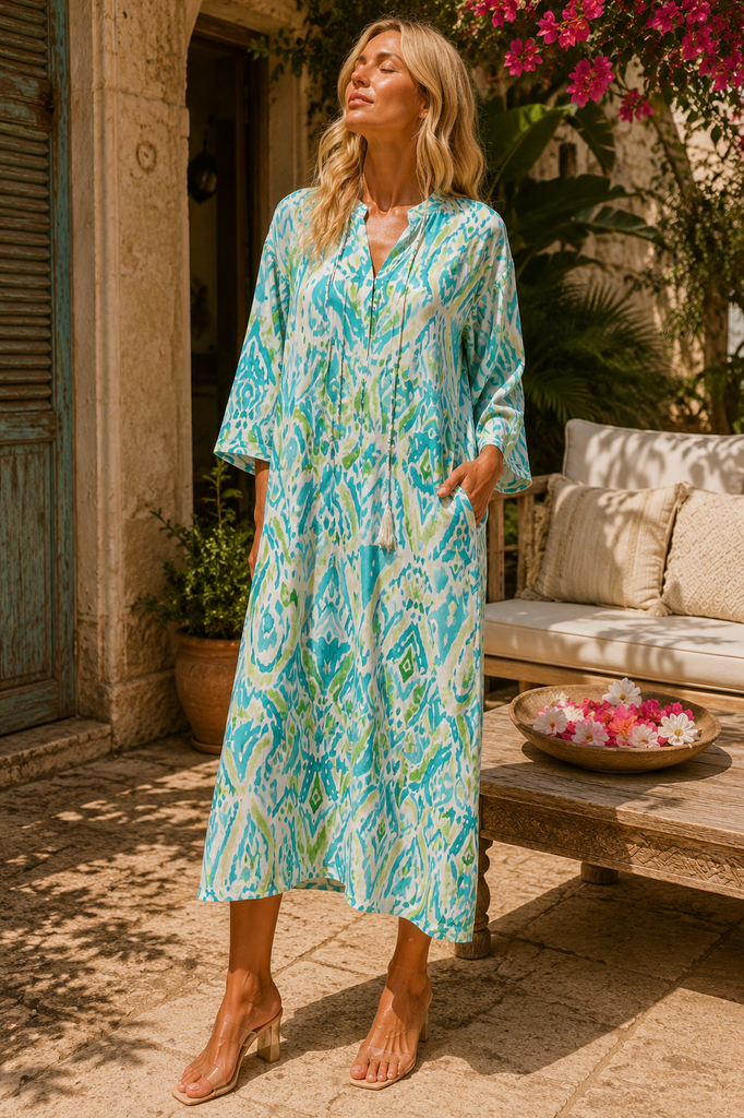 Cotton Caftan Dress