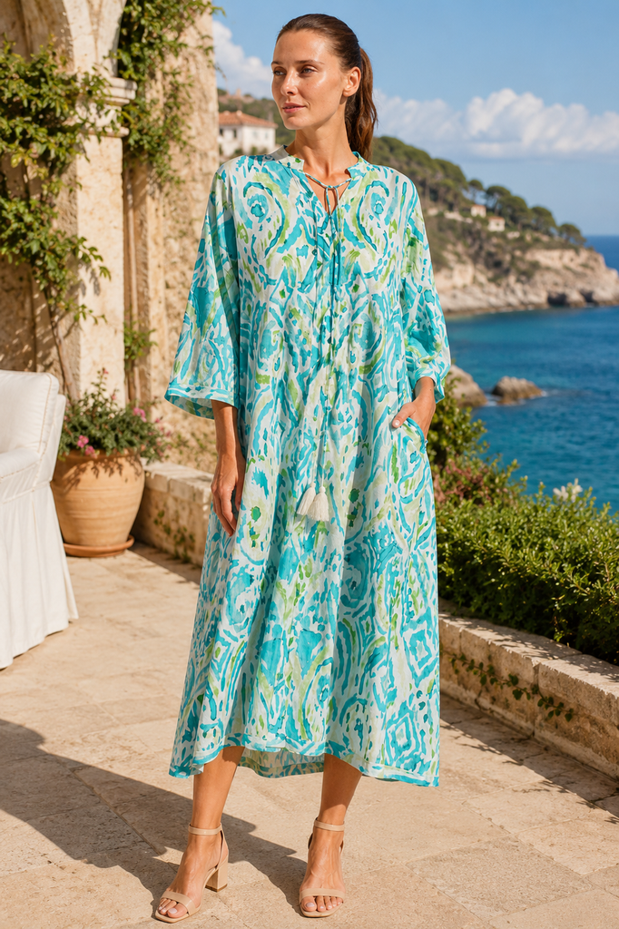 Cotton Caftan Dress