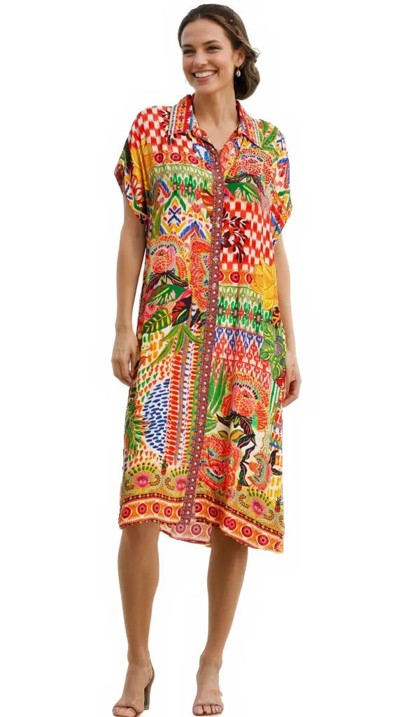 white christmas dresses Stylish Shirtdress for Every Tropical Vacation or Casual Outings