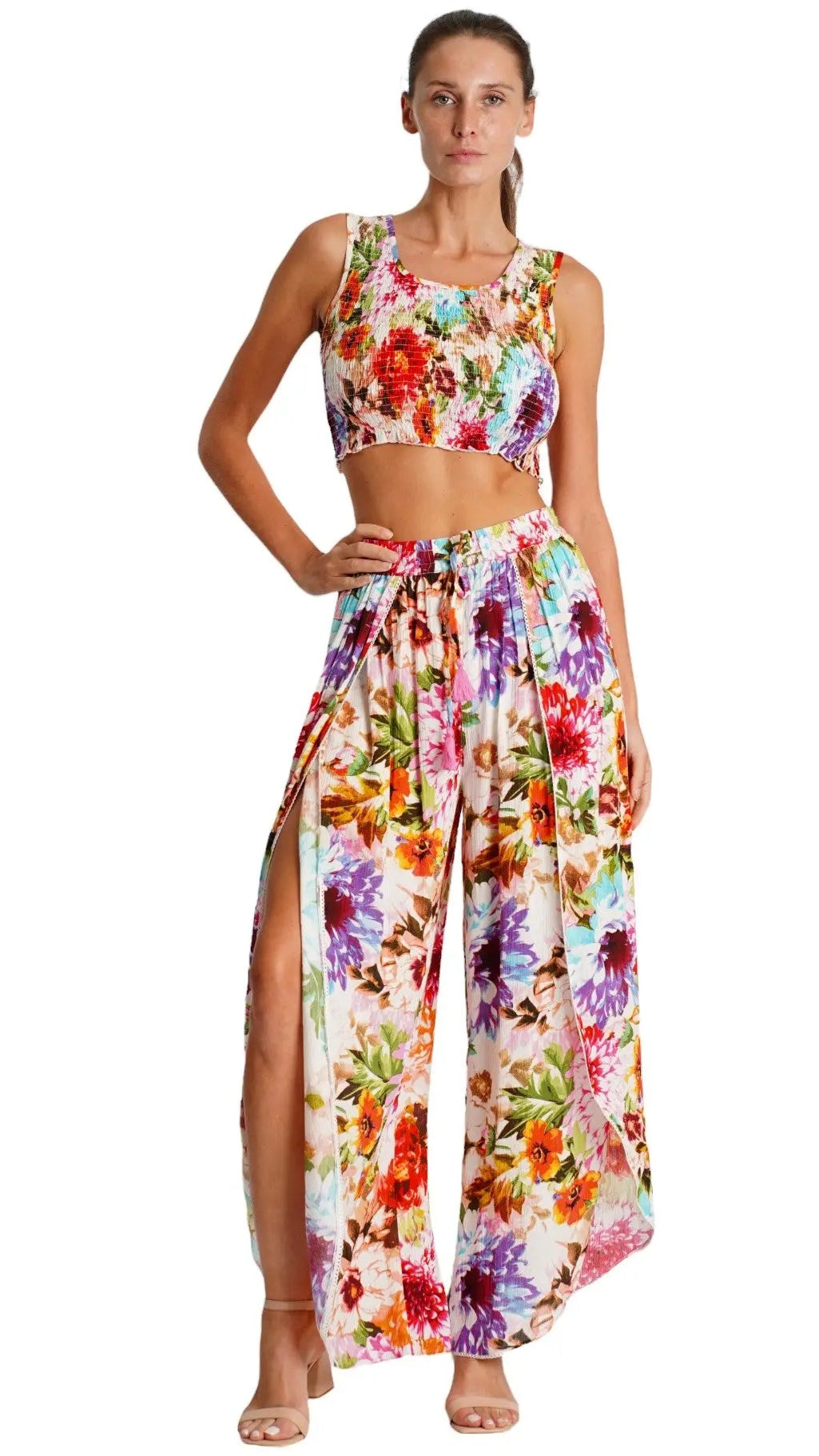 Split Pants 2 Pc Set  La Moda Clothing