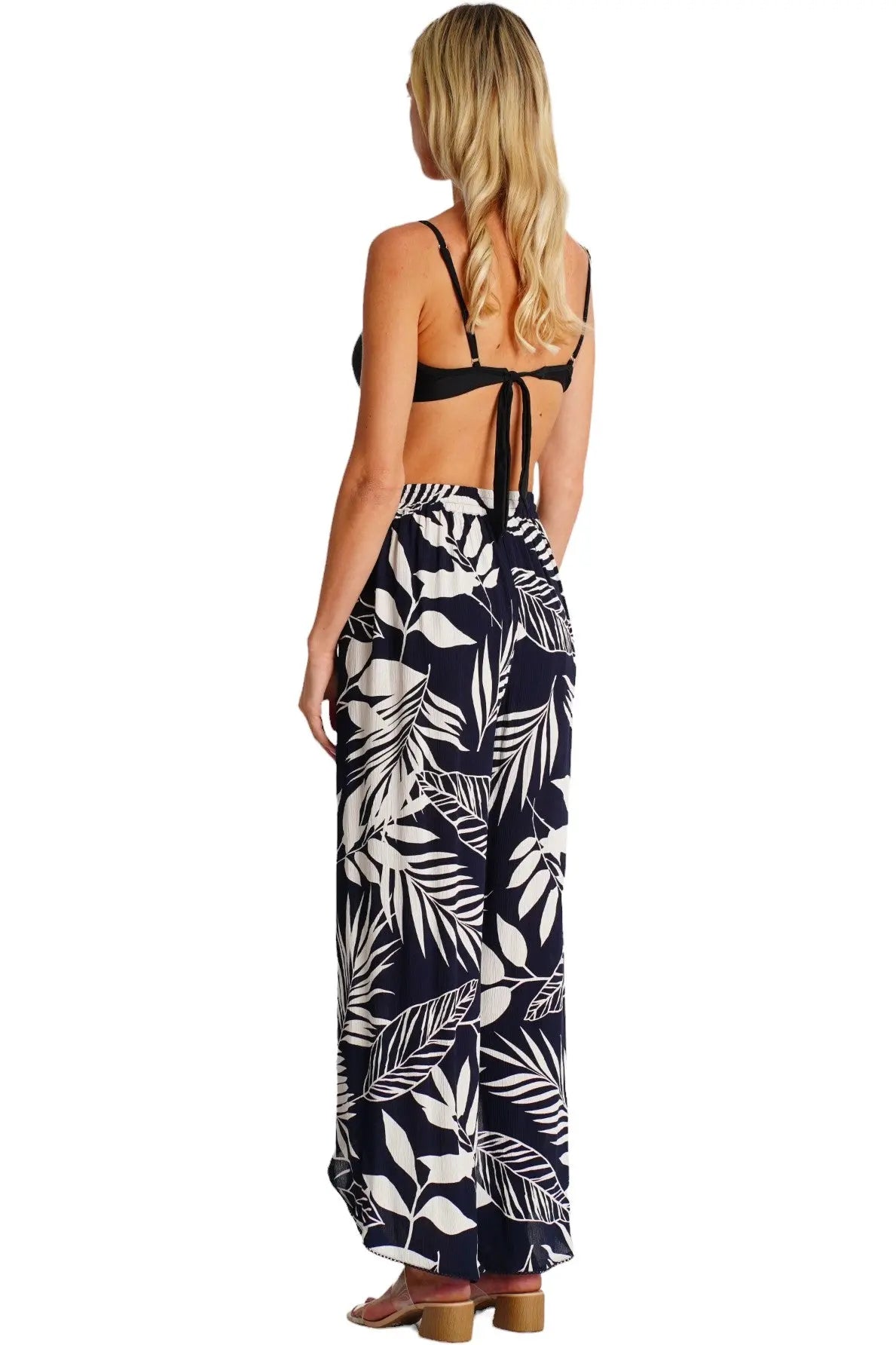 Summer Beach Front Slit Pants  La Moda Clothing