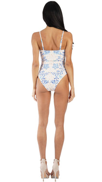 Wholesale Luxury Cut-Out One Piece Swimsuit with Matching Cover Ups | Resort Swimwear Supplier  La Moda Clothing