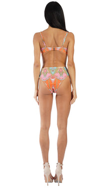 Wholesale Paisley Cut-Out One Piece Swimsuit with Matching Cover Ups | Resort Swim Supplier  La Moda Clothing