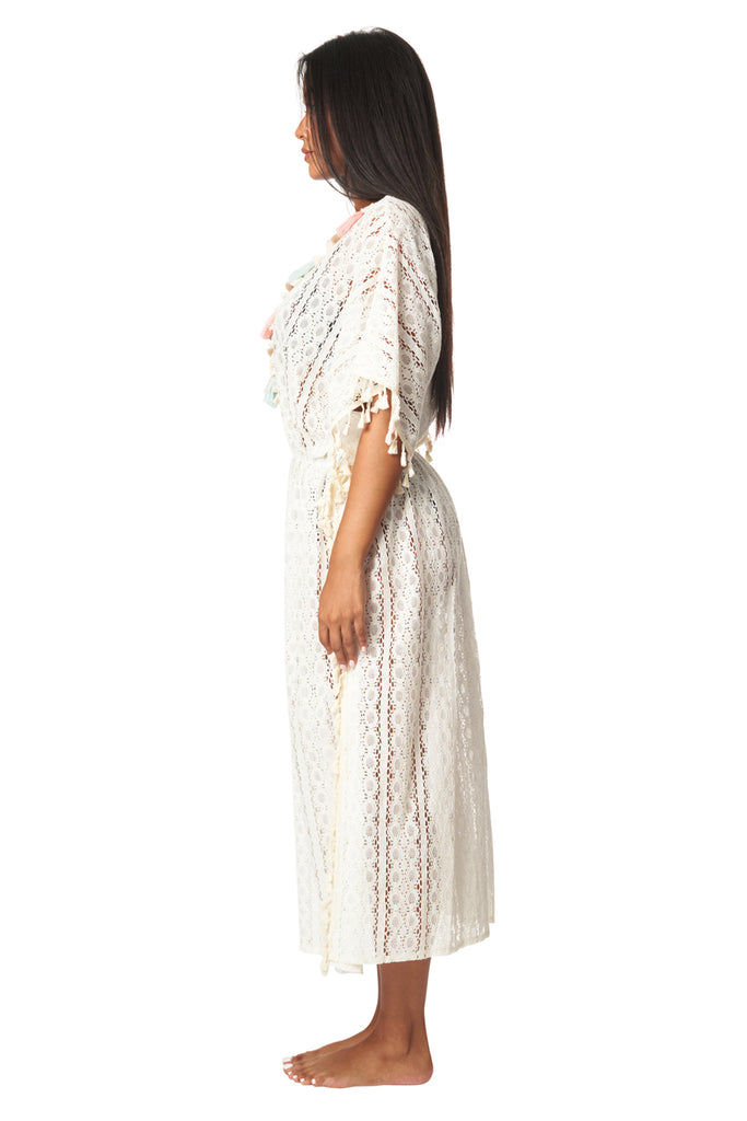 Boho Lace Maxi Kaftan Dress - La Moda Clothing