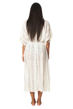 Boho Lace Maxi Kaftan Dress - La Moda Clothing