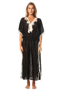 Boho Lace Maxi Kaftan Dress - La Moda Clothing