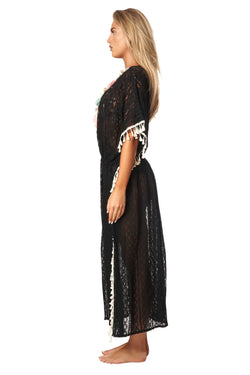 Boho Lace Maxi Kaftan Dress - La Moda Clothing