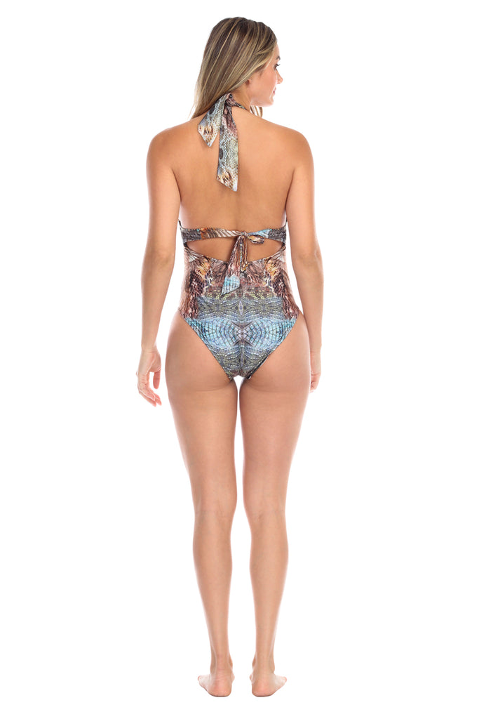 Animal Paradise Halter Neck Swimsuit - La Moda Clothings