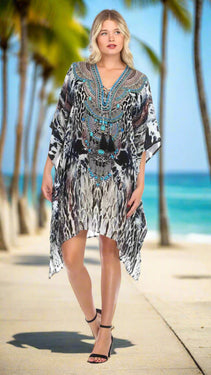 Luxury Caftans, Embellished Caftans, with matching swimwear, bikinis and maxi dresses - La Moda Clothings