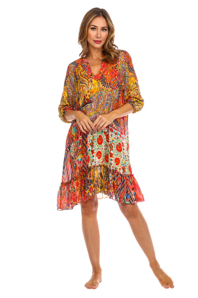 Women Bohemian Vintage Printed Ethnic Style Summer Dress - La Moda Clothings