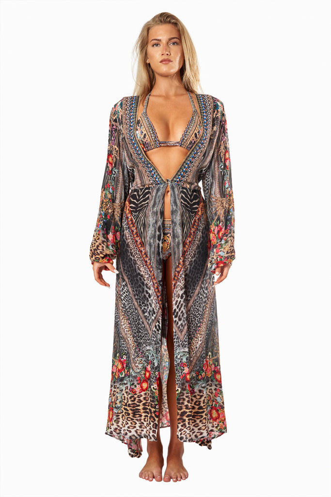 Eclectic Jungle Women's Maxi Wrap Dresses - La Moda Clothing