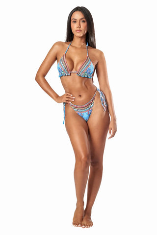 Poppy Garden Luxe Triangle Bikini Set - La Moda Clothing