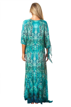 Snake Skin Maxi Kaftan Dress - La Moda Clothing