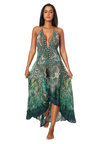 Snake Skin Convertible 3 Way Maxi Dress Wholesale - La Moda Clothing