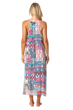 Tribal Ikat Resort Vacation Dress - La Moda Clothing