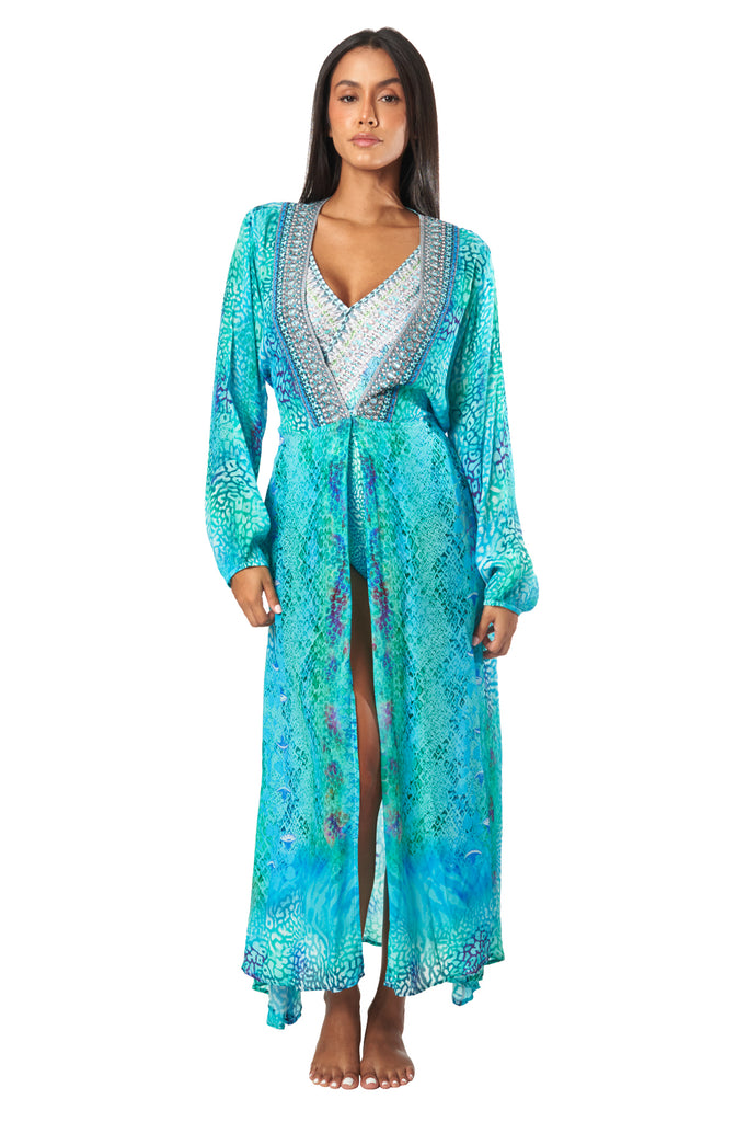 Sea Escape Women's Maxi Wrap Dresses - La Moda Clothing
