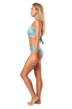 Sea Escape Retro Swirl Verso Bra Sized Swim Top Bikini 2 Pc Set - La Moda Clothing