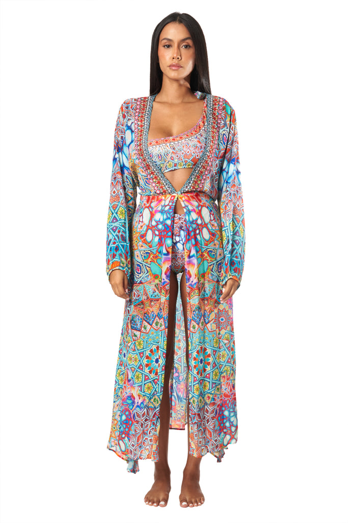 River Bed Women's Maxi Wrap Dresses - La Moda Clothing