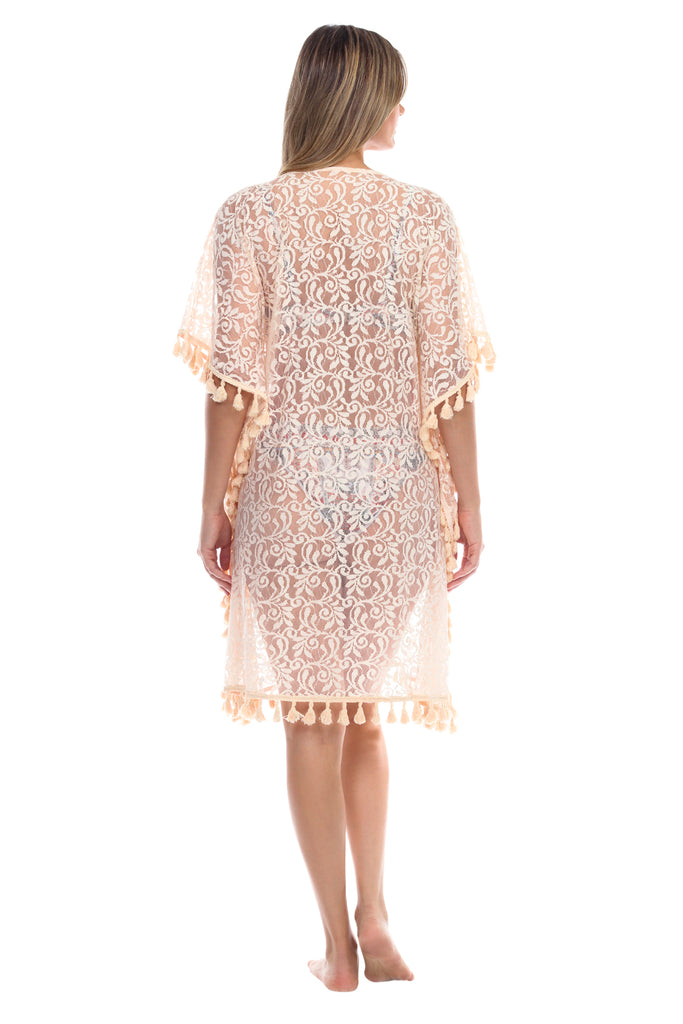 Lace Crochet Kaftan Cover Up  Wholesale - La Moda Clothings