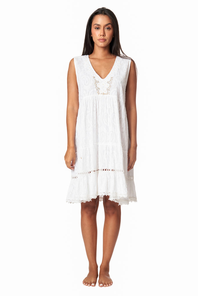 Flowy Sleeveless Casual Mini Dress - La Moda Clothing