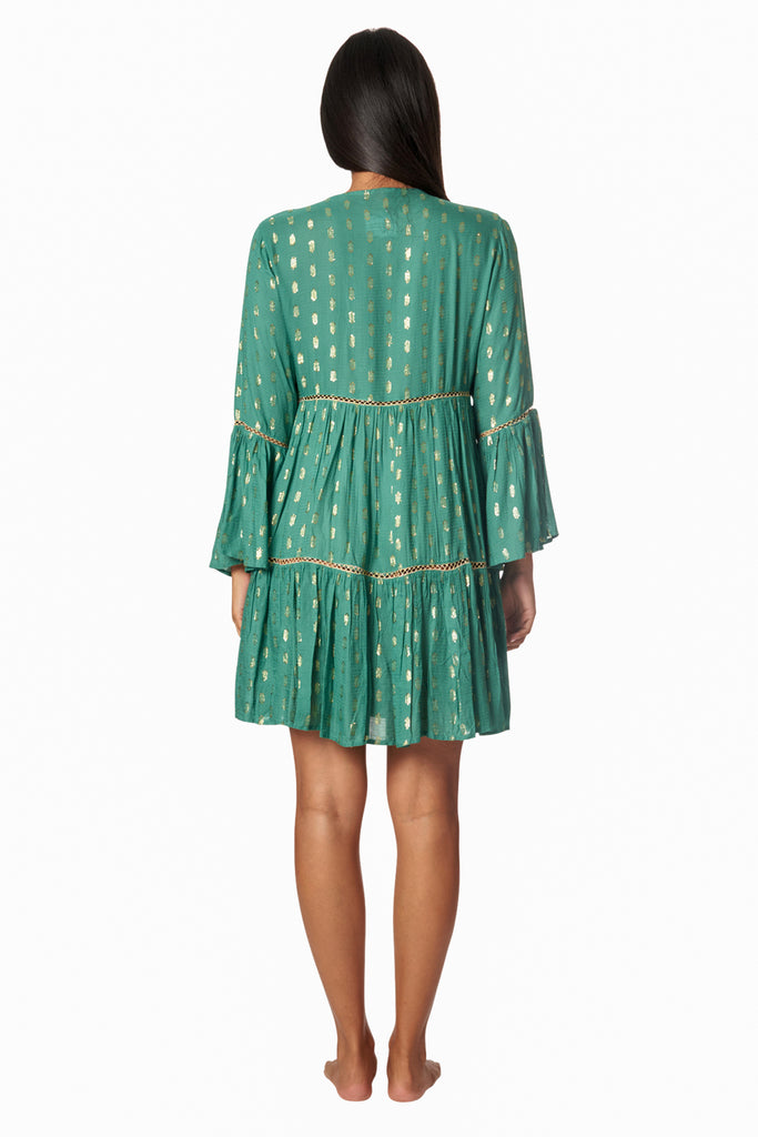 Flowy Flared Sleeve Casual Mini Dress - La Moda Clothing