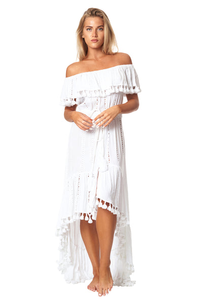 Mamma Mia High Low Hem Rayon Dress - La Moda Clothing