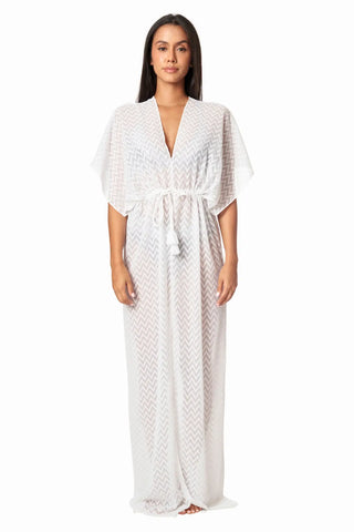 Long Kaftan-Style Robe And Beachwear Cover Up - La Moda Clothing