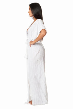 Moda Long Kaftan-Style Robe And Beachwear Cover Up - La Moda Clothing