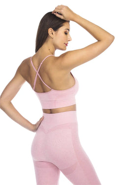 Club Moda Cross Back Scoop Neck Padded Sports Bra - Wholesale Wholesale La Moda Clothings