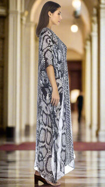 Front Open Maxi Kaftan - Side Drape Maxi Kaftan - Wholesale Wholesale La Moda Clothings