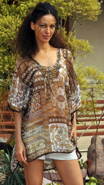 Beaded Kaftan to wear over a Swimsuit or Pair with Shorts for casual wear | Resort Wear Wholesalers - La Moda Clothings