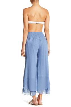 Palazzo Pants Wholesale with Smocked Belt | La Moda Beachwear - La Moda Clothings
