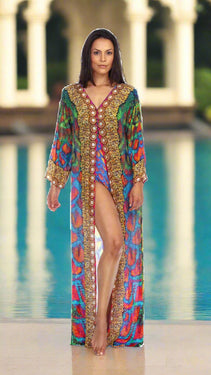 Wholesale Cover-Up Kimonos For Women In Multi-Color Made From Imported Polyester - La Moda Clothings