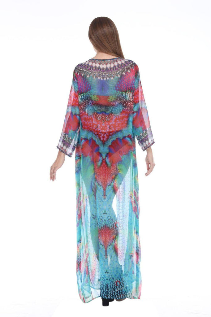 Wholesale Designer Cover-Up Kimonos For Women Available In Multi-Color Prints Made From Imported Polyester - La Moda Clothings