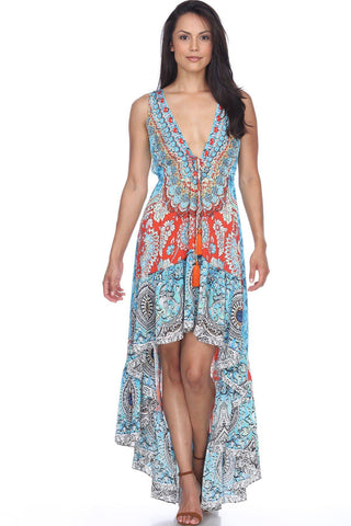 High Low Dresses Resort Beach Boho Casual Summer Evening Vestido Dress Vacation Travel Bohemian… - La Moda Clothings