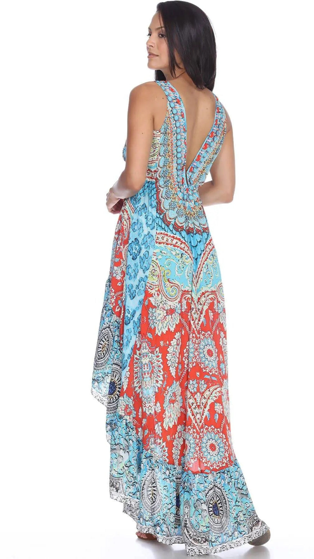 casual maxi dresses for beach vacation High Low Dresses Resort Beach Boho Casual Summer Evening Vestido Dr