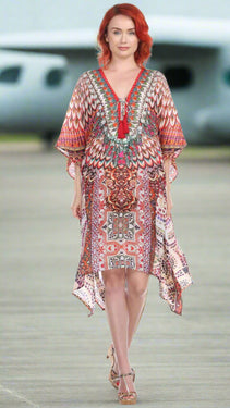 Designer Women's Beach Kaftan Dress in Viscose Silk - Wholesale Wholesale La Moda Clothings