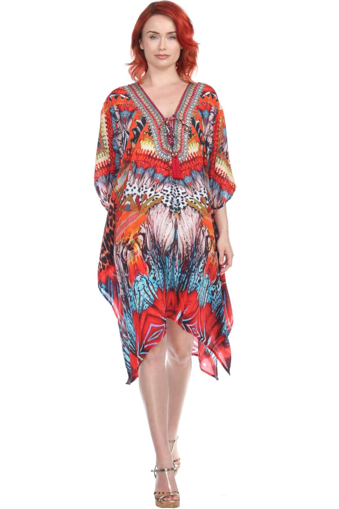 Multi-Color Trendy Vacation Beach Dress - La Moda Clothings