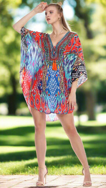 Short Balloon Kaftan Silk Beachwear - Wholesale Wholesale La Moda Clothings