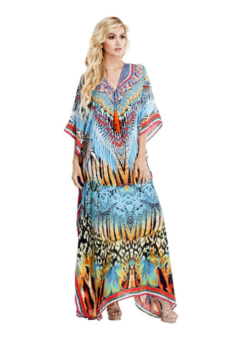 Wild Kenya Long Kaftan Dress - Wholesale High Quality luxury Caftans Dress Maxi Caftans and More - La Moda Clothings