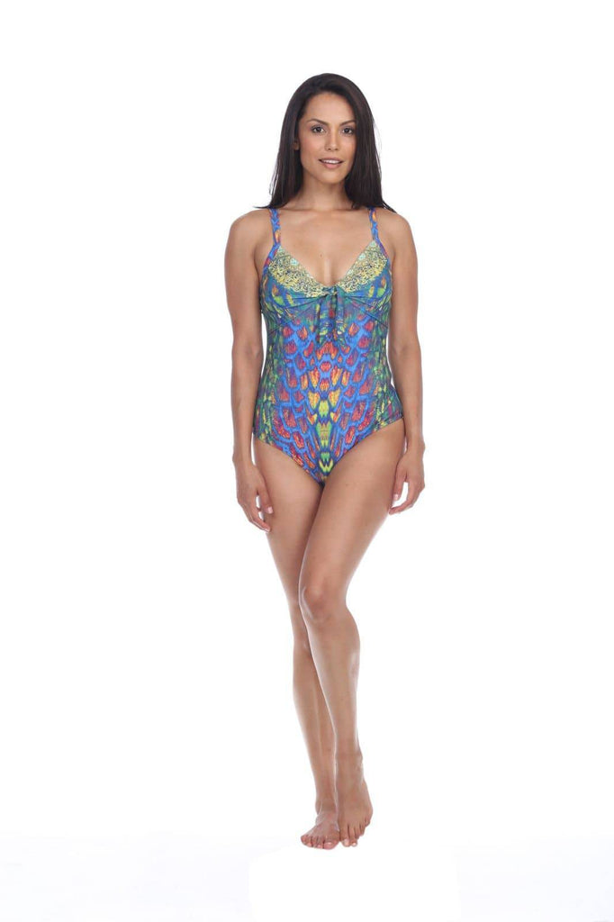 Sexy Wholesale One Piece Multi-Color Swimsuit For Women Made From Imported Nylon & Spandex - La Moda Clothings
