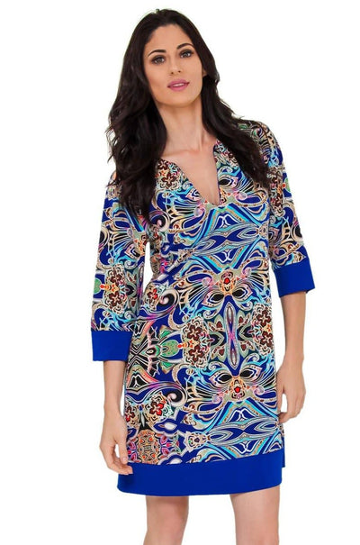 Printed Resort Wear Latest Trends Tunic Dresses - Caribbean Clothing Suppliers - La Moda Clothings